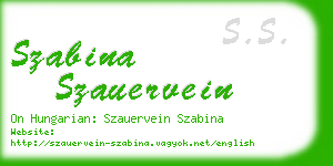 szabina szauervein business card